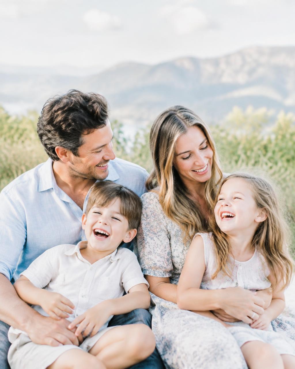 Family portrait session outdoors